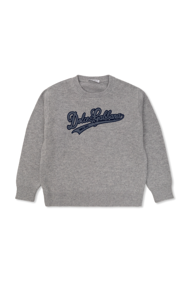 Wool sweater with logo od Dolce & Gabbana Kids