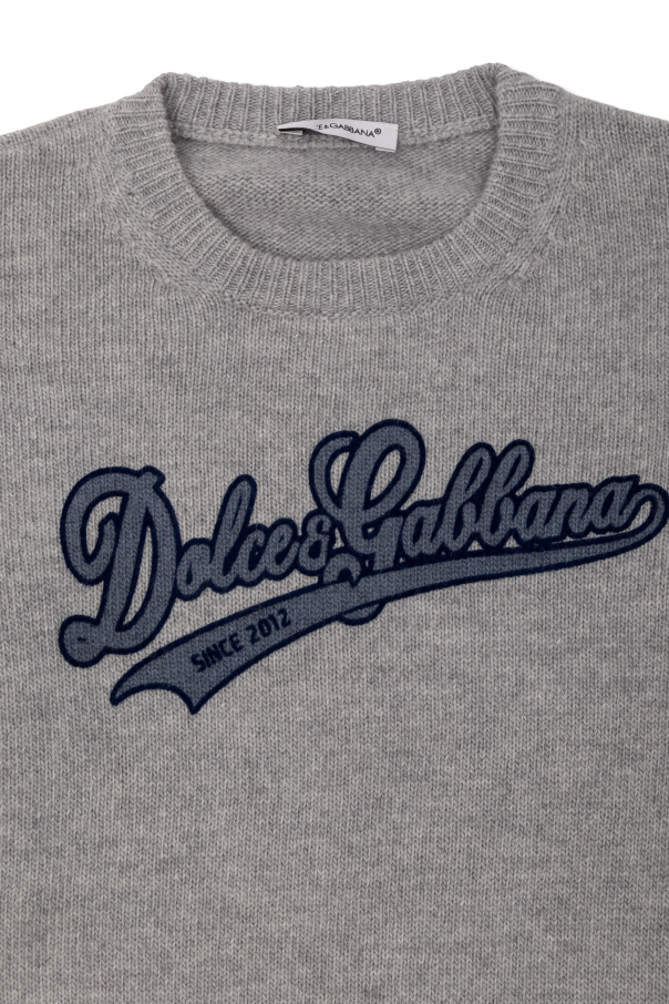 Dolce & Gabbana Kids Camisola de lã com logótipo