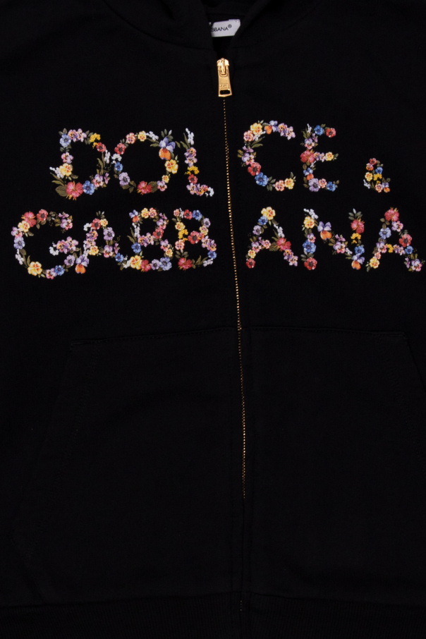 dolce gabbana floral print sheer shirt item Zip-up hoodie