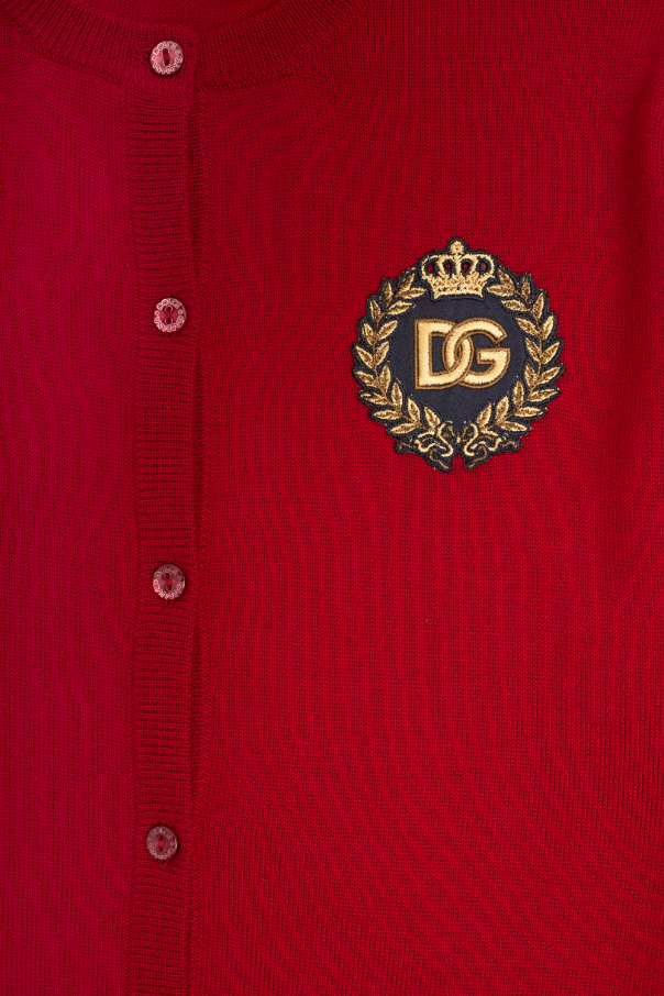 Dolce & Gabbana logo plaque padded vest Leather dolce & Gabbana tie-dye ripped jeans