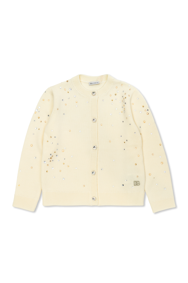 Cardigan with shimmering crystals od Dolce & Gabbana Kids