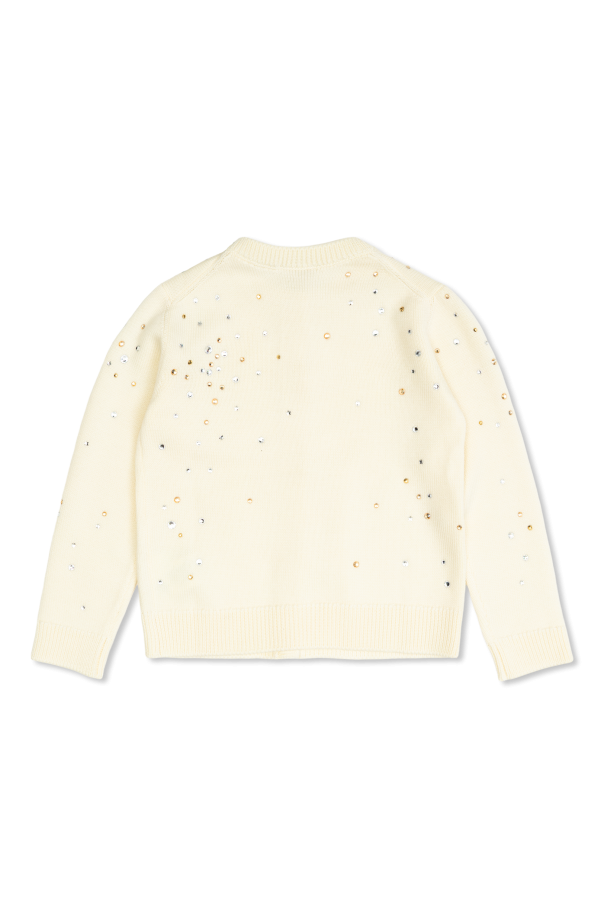 Dolce & Gabbana Kids Cardigan mit schimmernden Kristallen