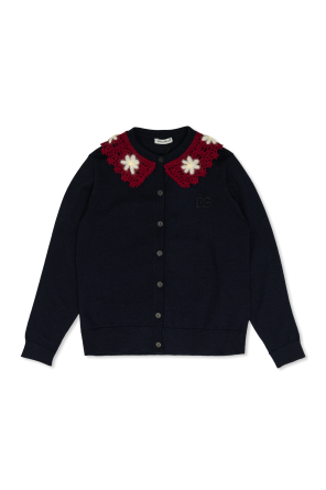 Cardigan with lace collar
