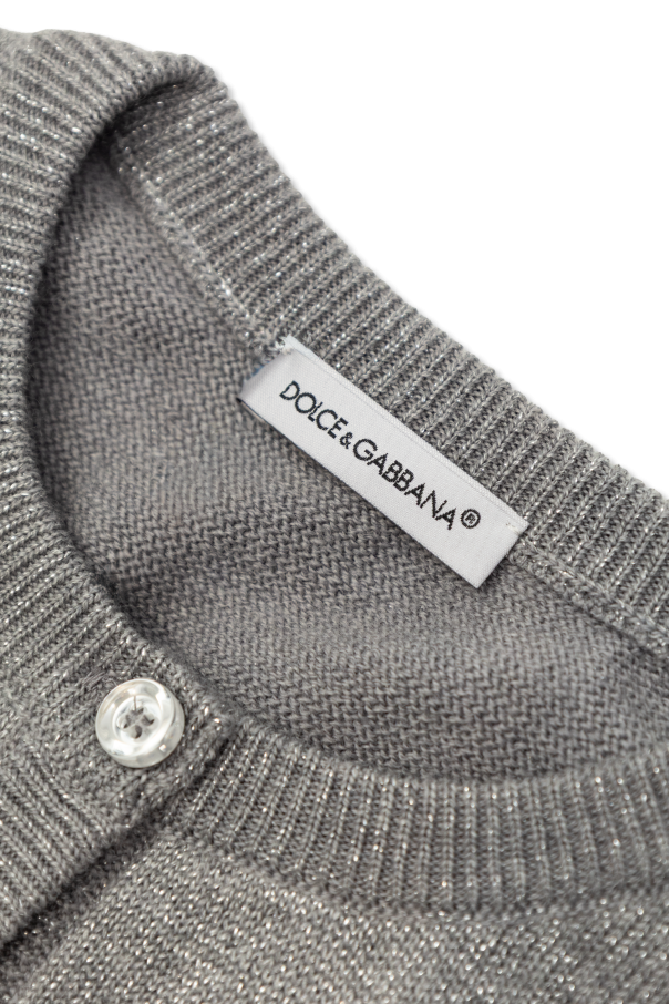 Dolce & Gabbana Kids Strickjacke mit Lurex-Faden