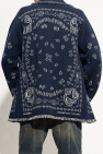 Alanui NAVY BLUE ‘Bandana’ cashmere cardigan