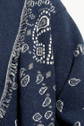 Alanui NAVY BLUE ‘Bandana’ cashmere cardigan