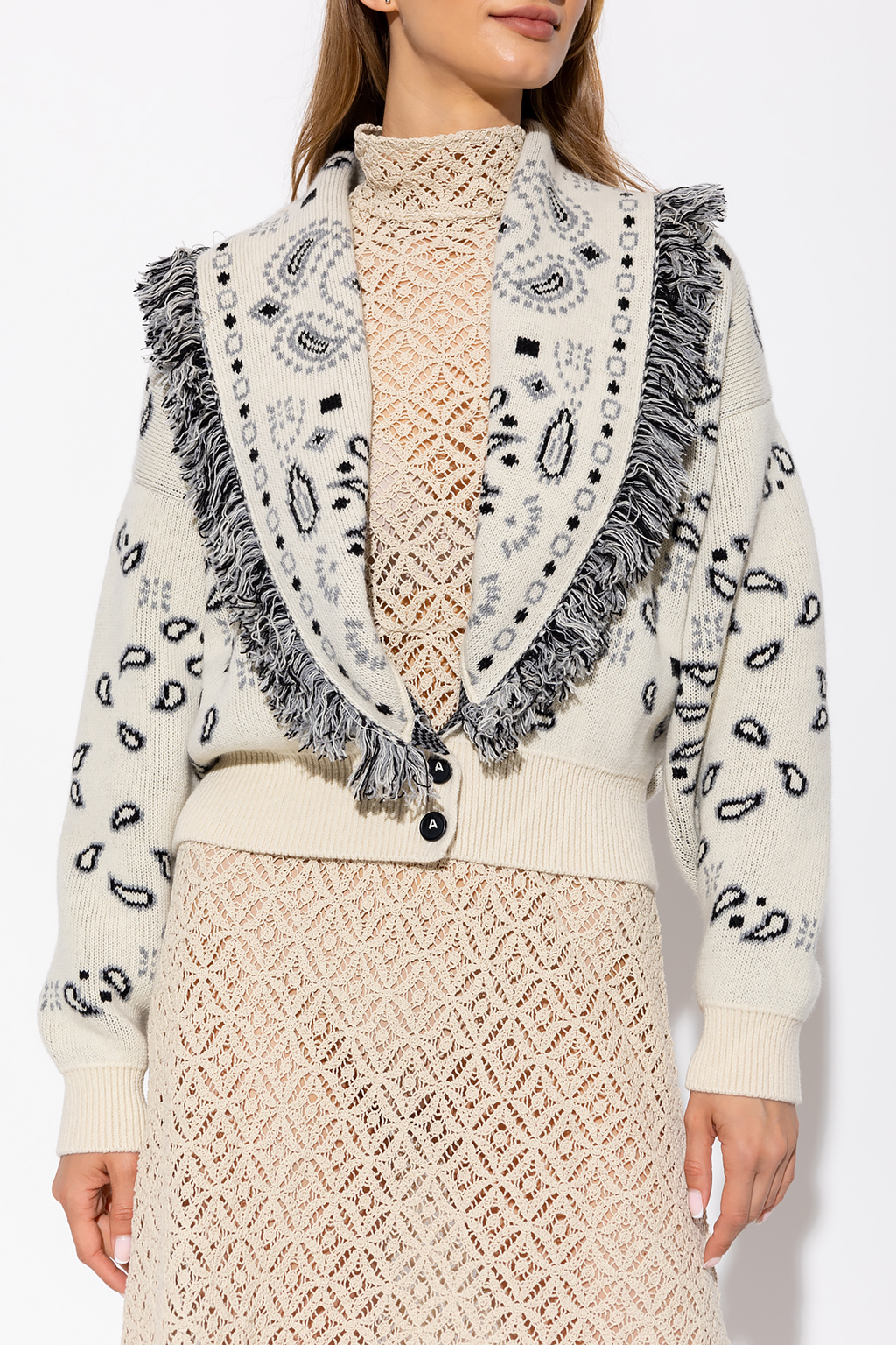 Alanui ‘Bandana Jacquard Icon’ oversize cardigan