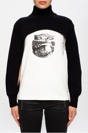 Diesel Cropped turtleneck sweater