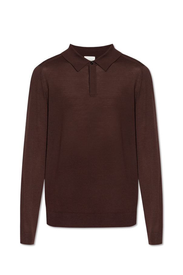 Wool polo shirt with long sleeves od Paul Smith