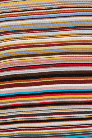 Paul Smith Corneliani striped linen-silk polo shirt