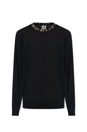 Wool sweater with a crew neck