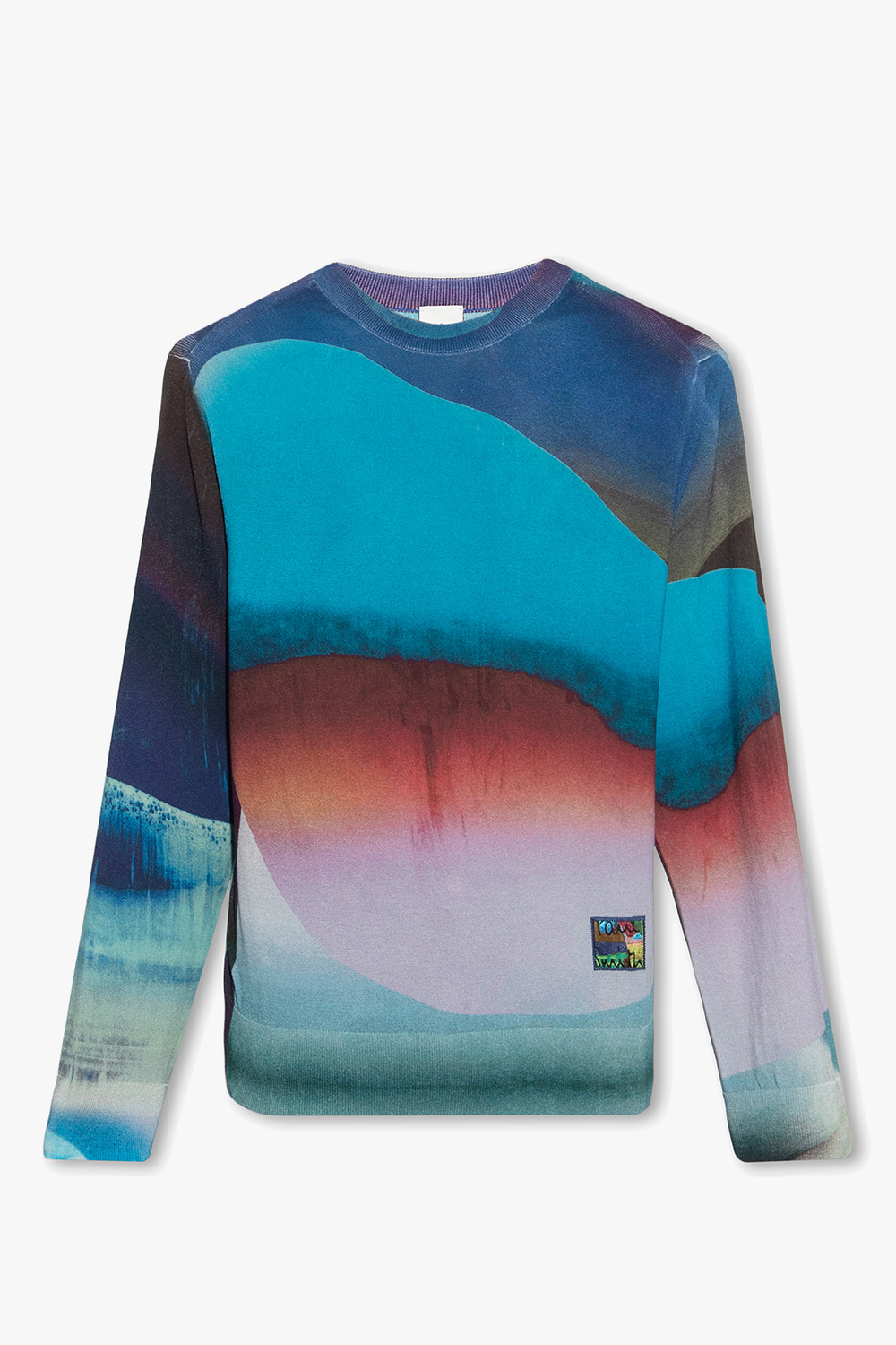 Paul Smith Jersey Mock Neck Slouchy Sweatshirt