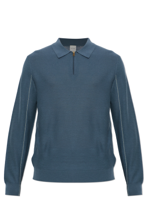 Polo de lana de manga larga