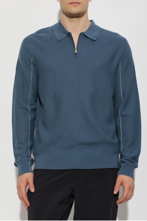 Paul Smith Wełniane polo z długimi rękawami