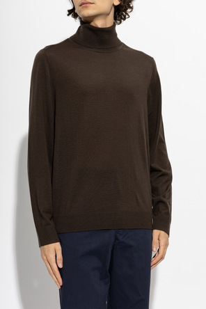 Paul Smith Turtleneck de lã com logótipo bordado