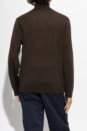 Paul Smith Turtleneck de lã com logótipo bordado