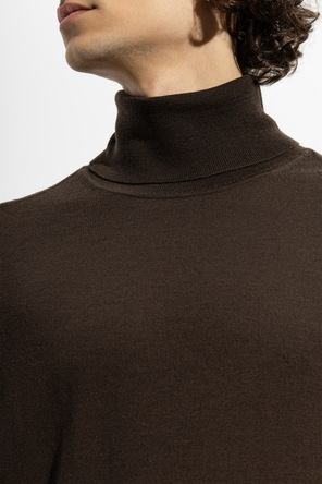 Paul Smith Turtleneck de lã com logótipo bordado