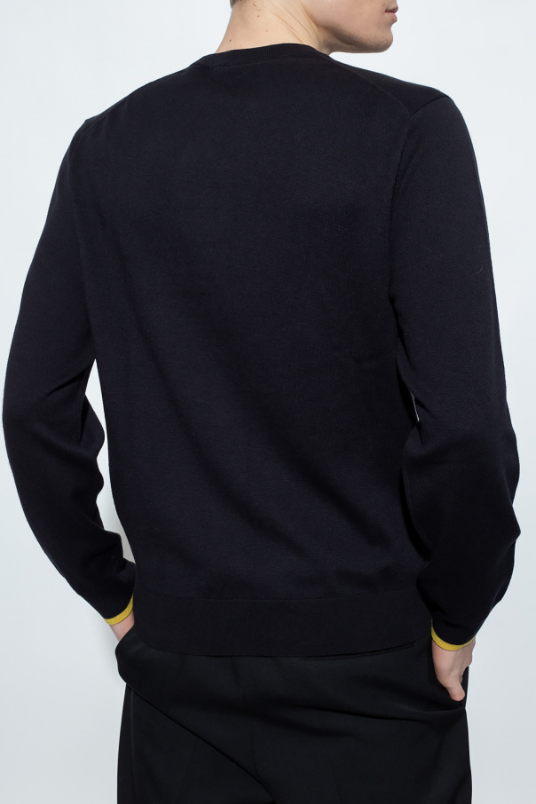 GenesinlifeShops IC - wool turtleneck sweater jil sander pullover - Black  Sweater with logo PS Paul Smith