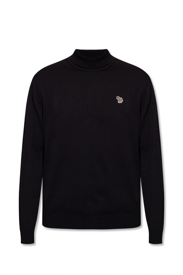 Polo Ralph Lauren check-print puff sleeve shirt Turtleneck sweater with logo
