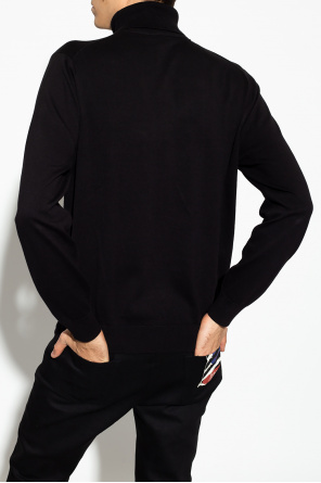 Polo Ralph Lauren check-print puff sleeve shirt Turtleneck sweater with logo