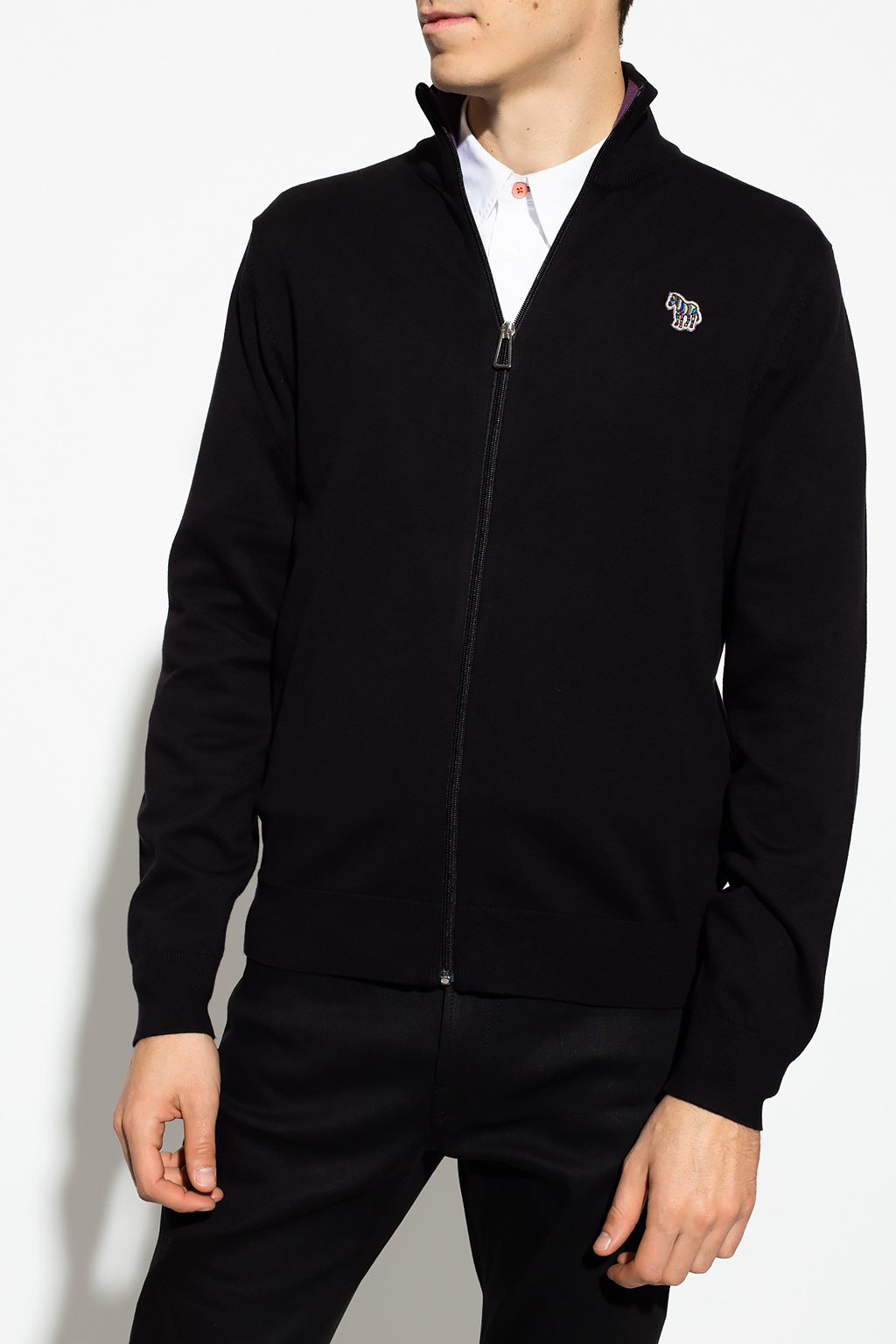 Blauer logo-patch padded jacket Braun Il Gufo panelled logo hoodie