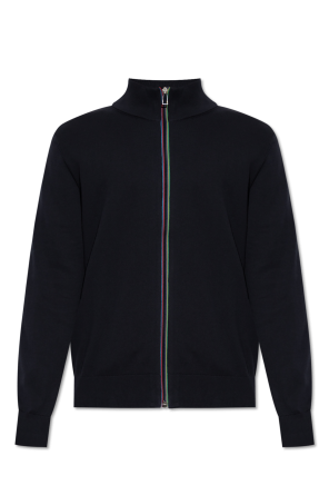 Cardigan with stand-up collar