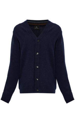 Straight-cut wool cardigan