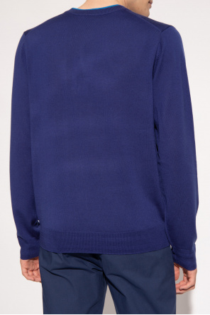sacai jacquard hooded jacket Schwarz Wool sweater