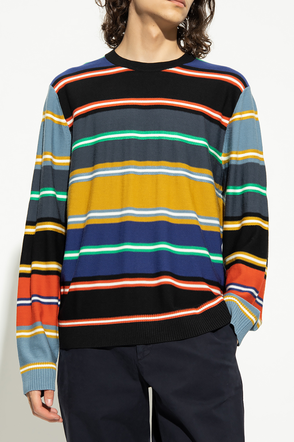 sacai relaxed-fit denim jacket Wool sweater