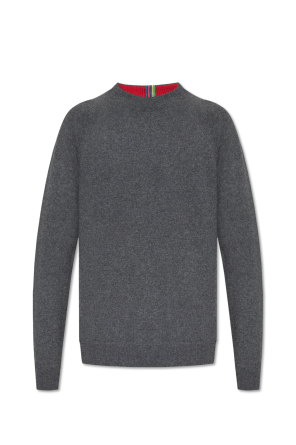 Wool sweater od Eleventy slogan-patch hoodie