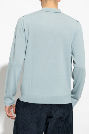 fit neck shirt Wool sweater
