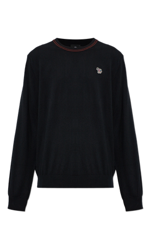 Cotton sweater with patch