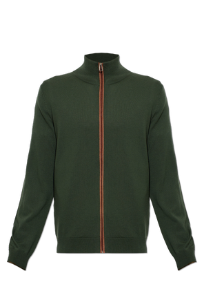 Turtleneck wool cardigan