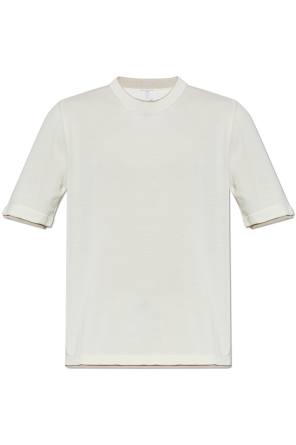 Camiseta de algodón con cuello redondo