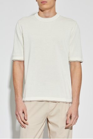 Eleventy Camiseta de algodón con cuello redondo