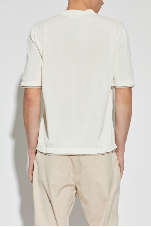 Eleventy Camiseta de algodón con cuello redondo