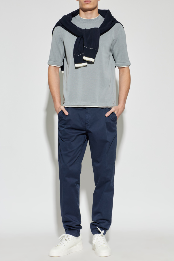 Eleventy Cotton T-shirt with a crew neck