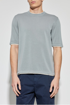 Eleventy Cotton T-shirt with a crew neck