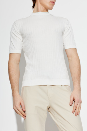 Eleventy Prążkowany t-shirt z okrągłym dekoltem