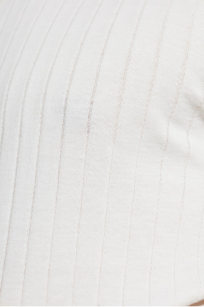 Eleventy Prążkowany t-shirt z okrągłym dekoltem