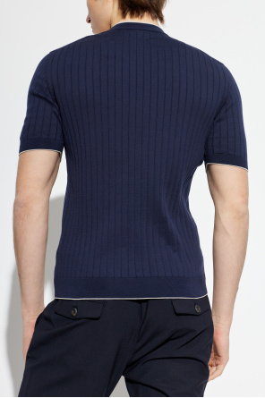Eleventy Ribbed t-shirt with a crew neckline