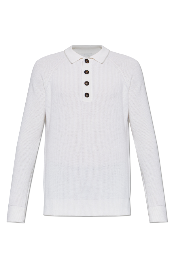 Cashmere long-sleeve polo od Eleventy