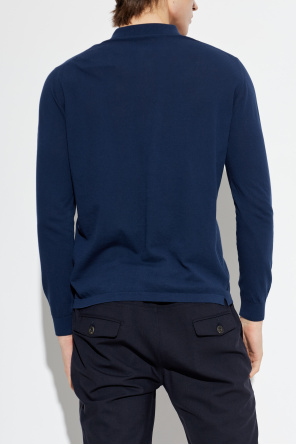 Eleventy Bawełniane polo z długimi rękawami