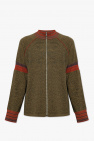 Wales Bonner GREEN ‘Fusion’ zip-up sweater