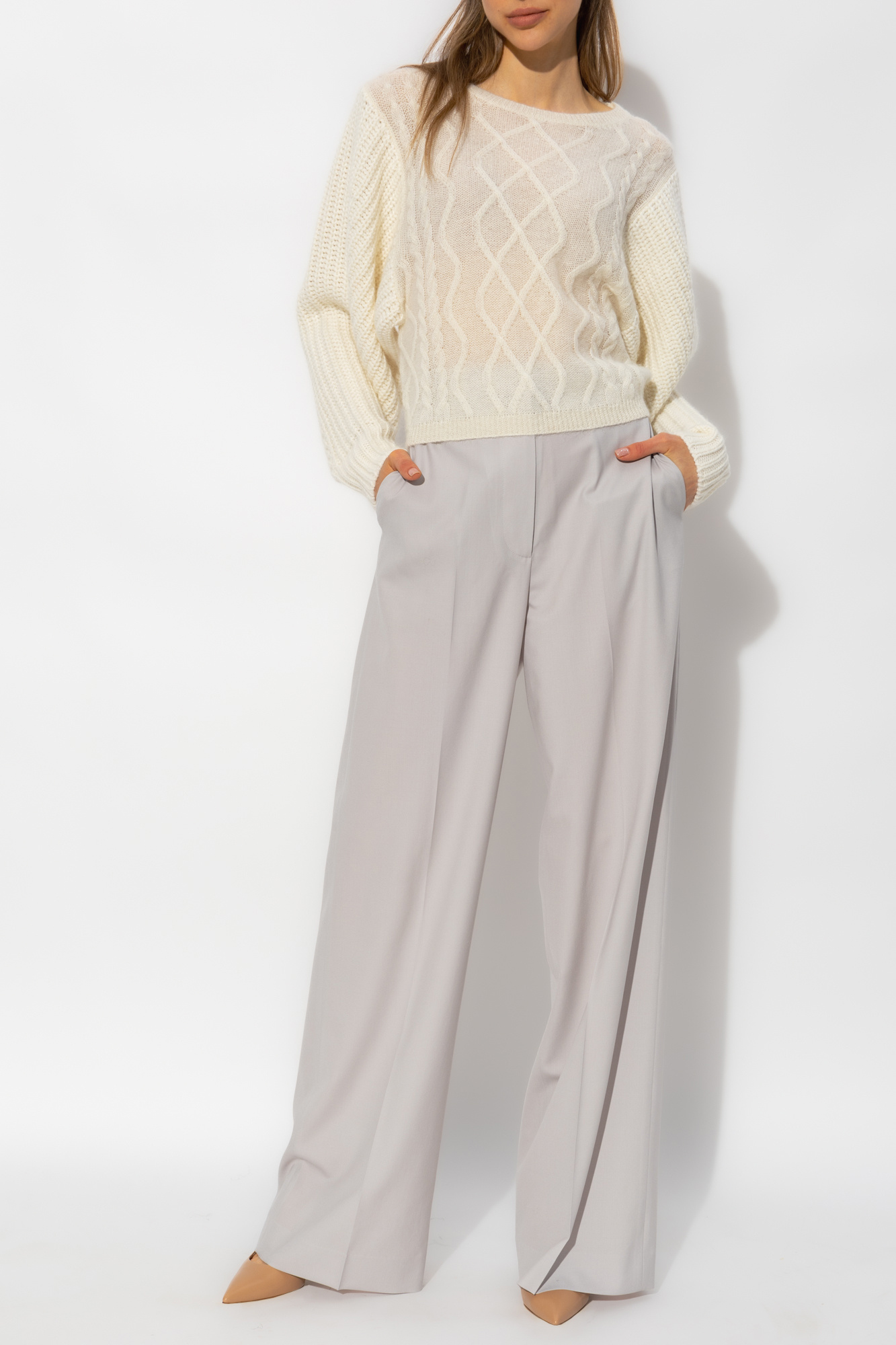 Womens Fabiana Filippi pink Merino Wool-Silk Coat
