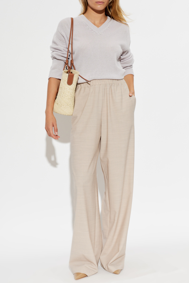 Fabiana Filippi Cashmere sweater with shimmering sequins at the neckline