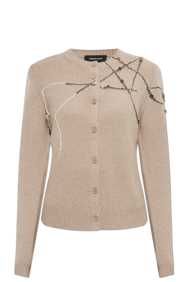 Cardigan with appliqués od Fabiana Filippi