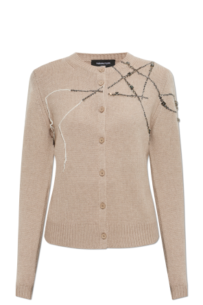 Cardigan with appliqués