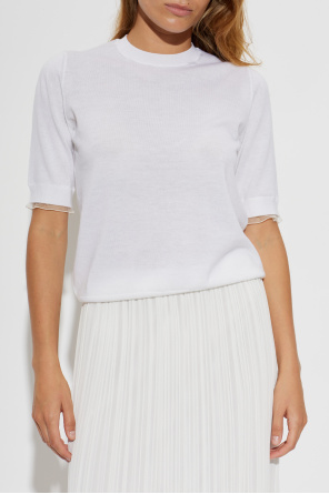 Fabiana Filippi Top with decoratively finished sleeves