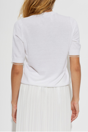 Fabiana Filippi Top with decoratively finished sleeves